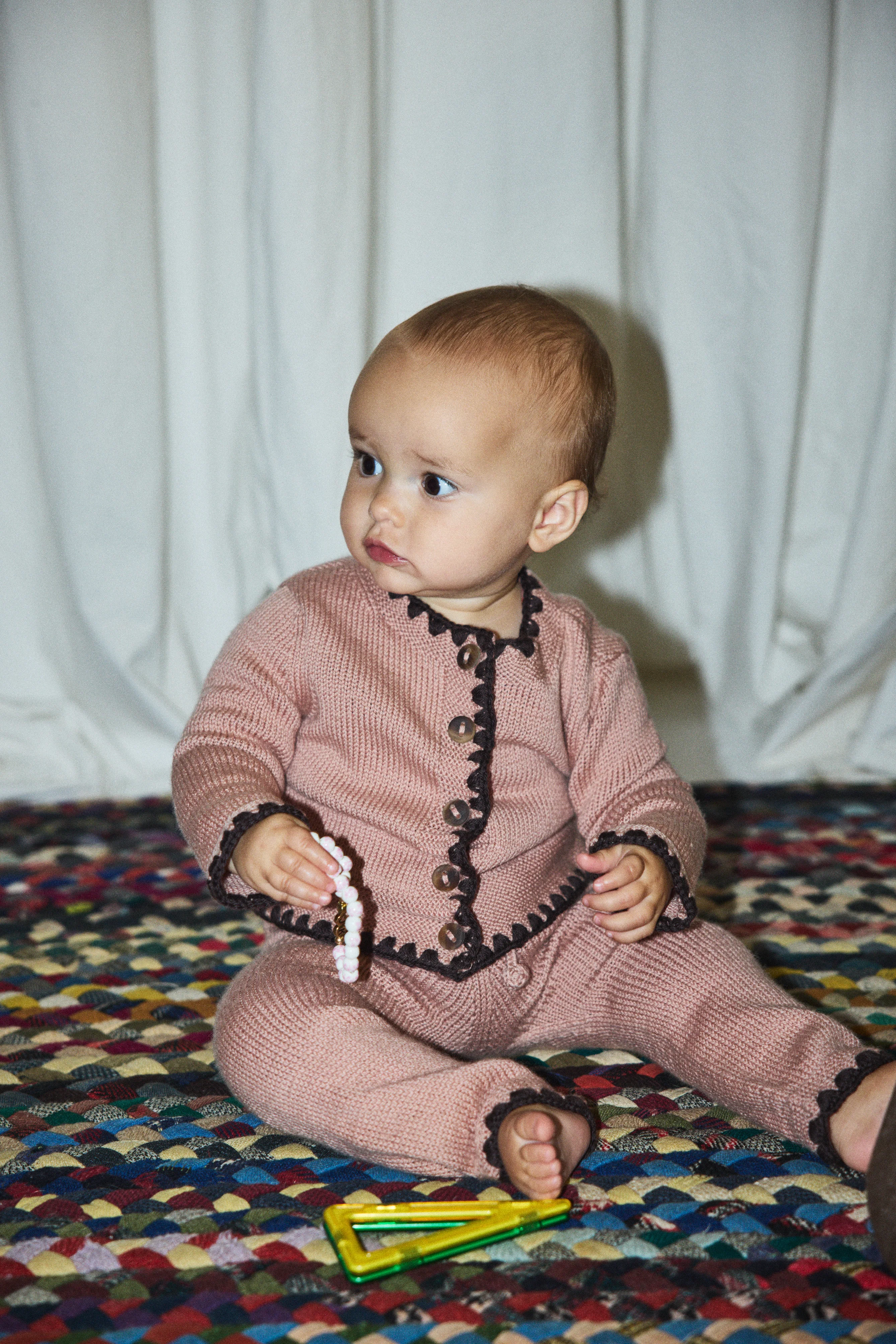 Baby Crochet Trim Snowy Day Legging - Image 7