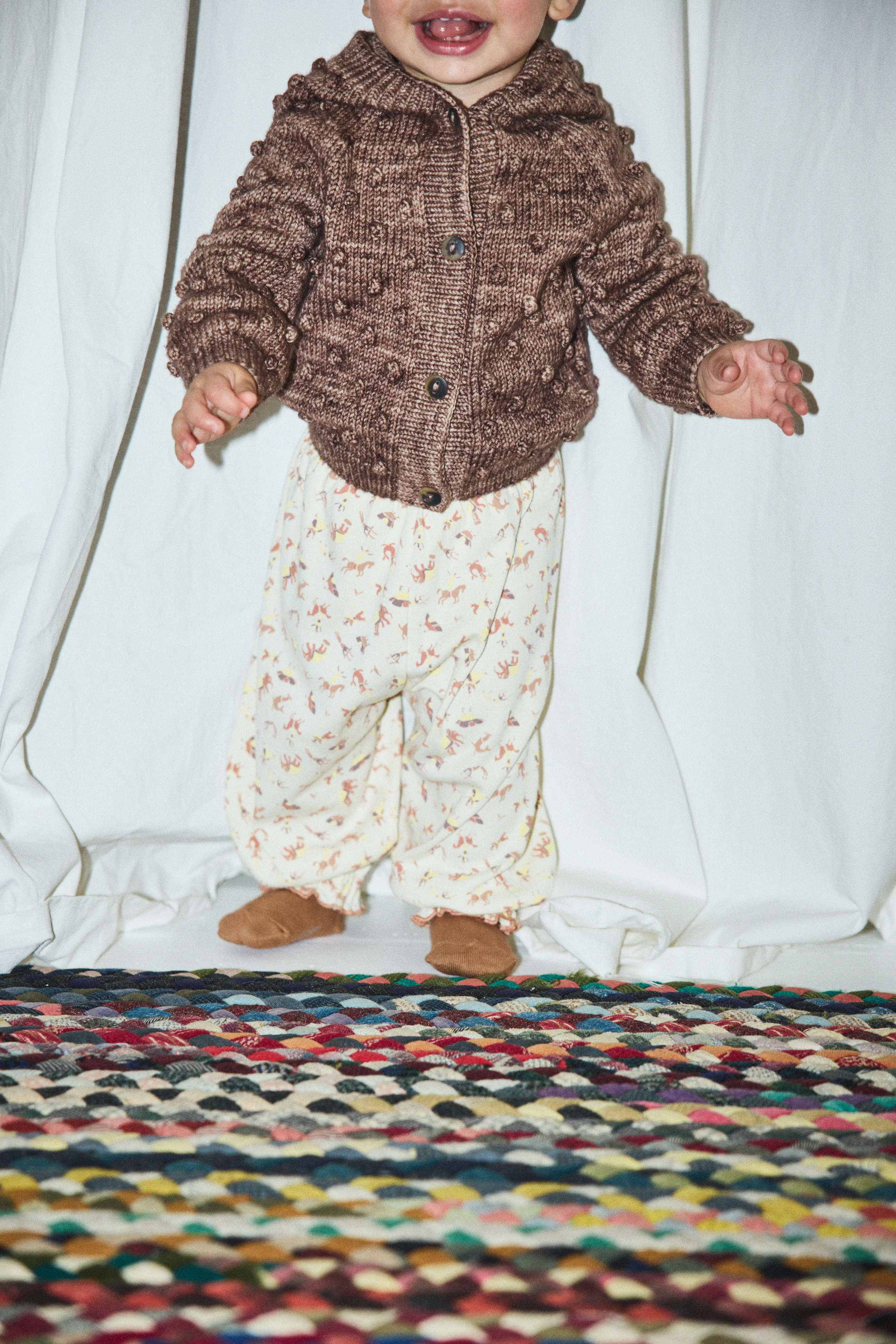 Baby Hooded Popcorn Cardigan - Image 3