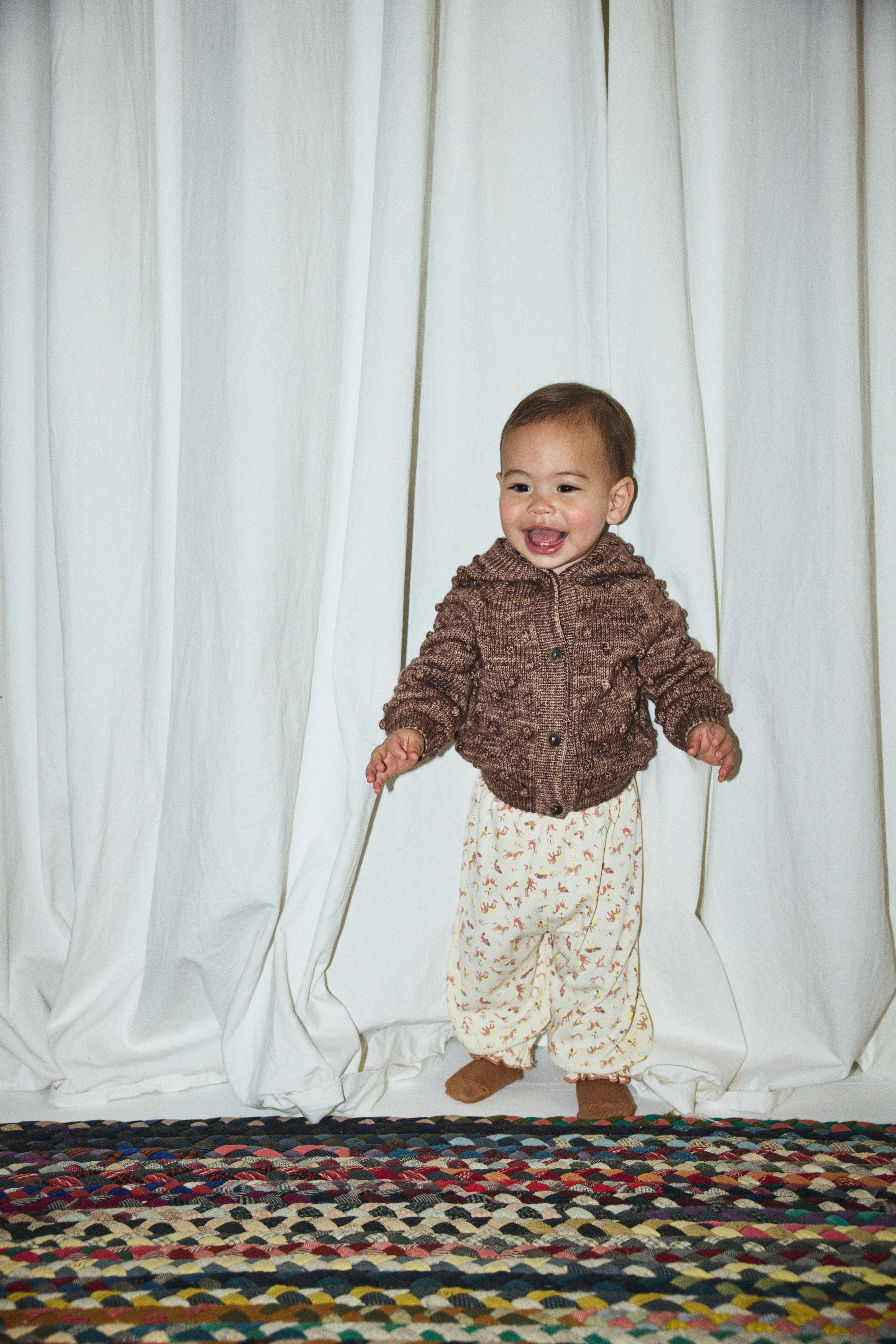 Baby Hooded Popcorn Cardigan - Image 4