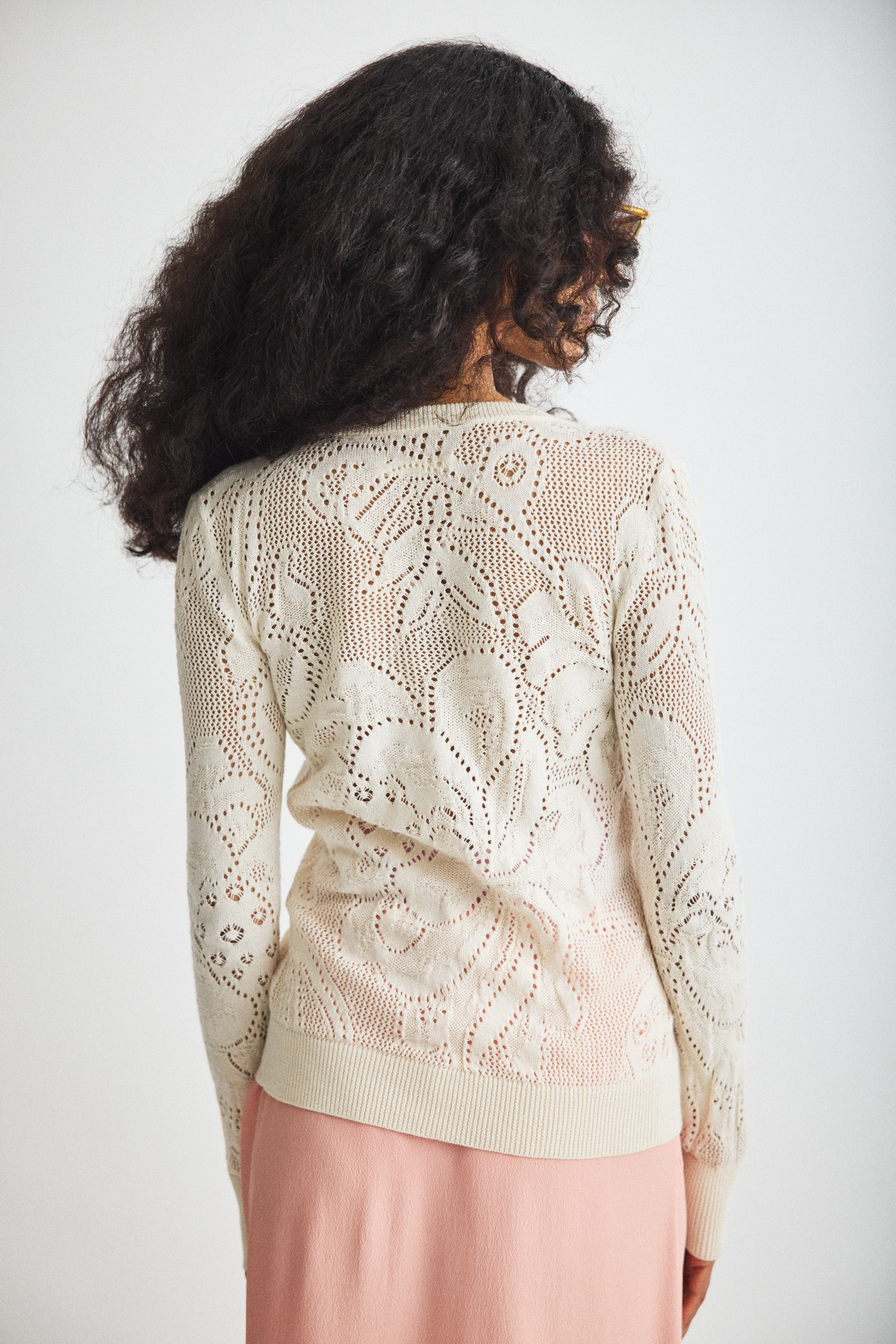 Lace Vignette Cardigan - Image 4